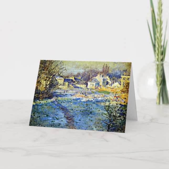 Carte Monet - White Frost, 1875 artwork (Devant)