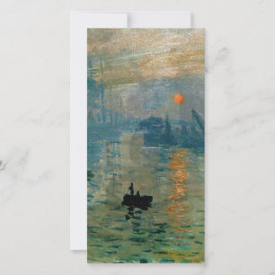 Carte Monet's Impression Sunrise (soleil levant) - 1872