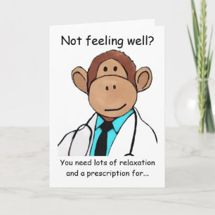 Carte Monkey Get Well