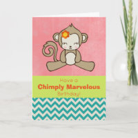 Monkey Pun Drôle Et Mignonne Salutation D'Annivers