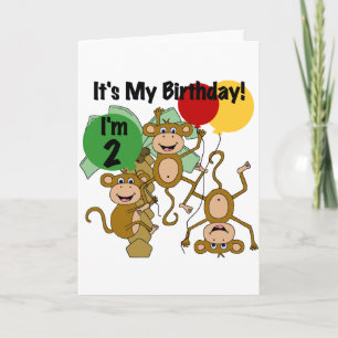 Carte Monkey Shine 2e Anniversaire Tshirts et cadeaux