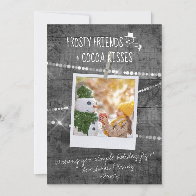 Carte Monochrome Couleur Pop Frosty Friends Snowman Card (Devant)