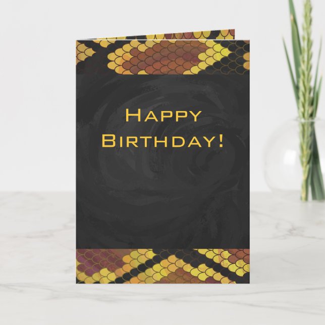 Carte Monogram Snake Brown et Gold Print (Devant)