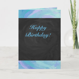 Carte Monogramme bleu glacier