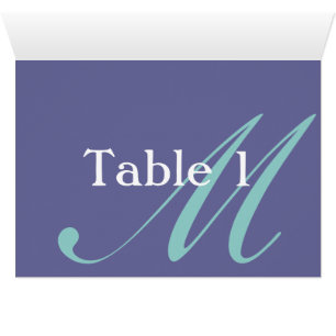 Carte Monogramme de la tente de table