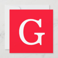 Monogramme de lettre initiale rouge blanc simple