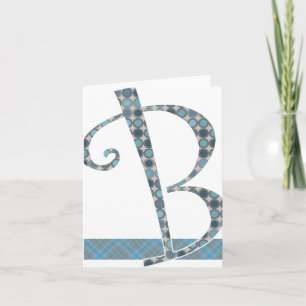 Carte Monogramme - Lettre B