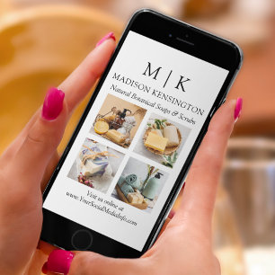 Carte Monogramme minimaliste ou ajout de logo Business 4