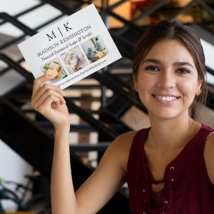 Carte Monogramme ou ajouter un logo Business 3 Photos