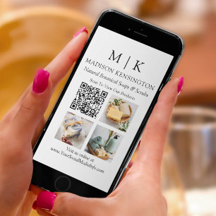 Carte Monogramme ou ajouter un logo Business QR Code 3 P