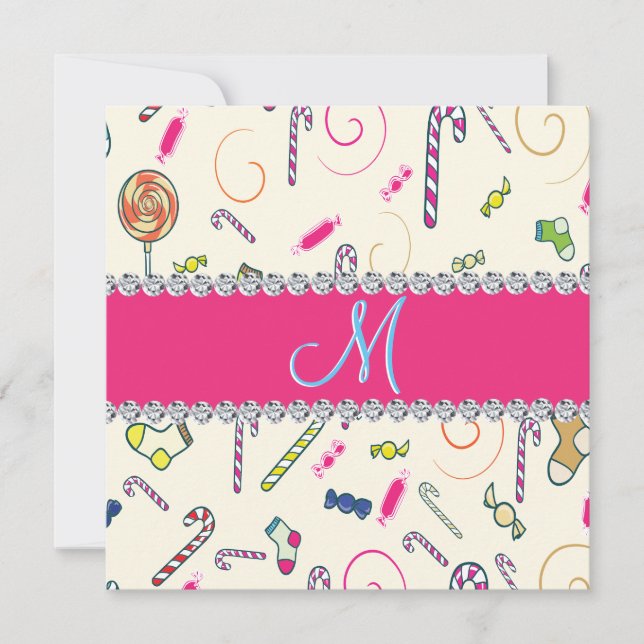 Carte Monogramme sucre de canne (Devant)
