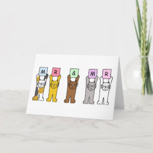 Carte Monsieur et Monsieur le Mariage Félicitations