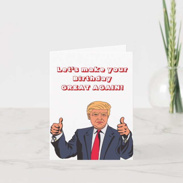 Carte Monsieur le Président Donald Trump Drôle voeux d'a (Devant)