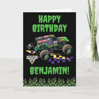 Carte Monster Jam Grave Digger Joyeux Anniversaire