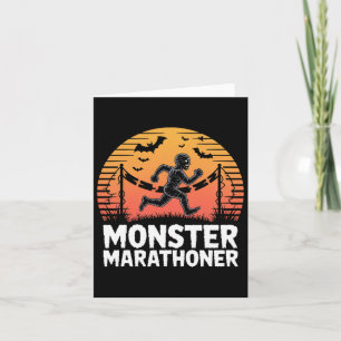 Carte Monster Marathoner Halloween Mummy Runner