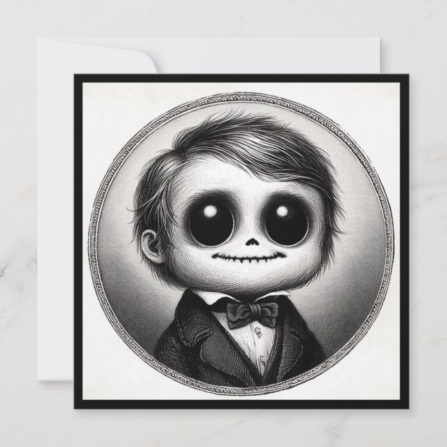 Carte Monster mignon Éffrayant Horreur illustration anti (Devant)