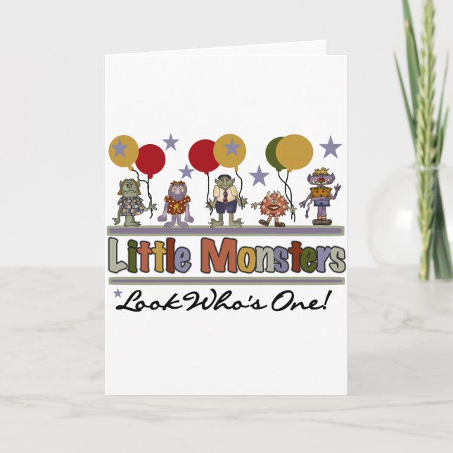 Carte Monster Premier anniversaire T-shirts et cadeaux (Devant)