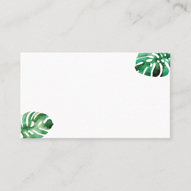 Carte Monstera Leaf Plain Place (Devant)