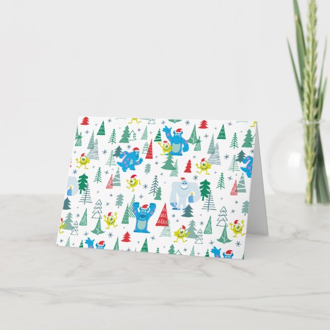Carte Monsters Inc. | Mike & Sulley Motif de Noël (Devant)