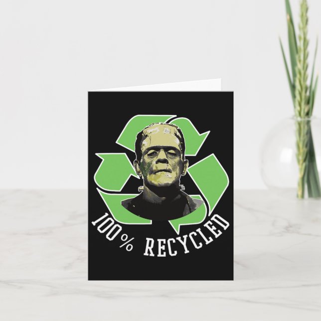 Carte Monstre de Frankenstein - S 100% recyclé Drôle (Devant)