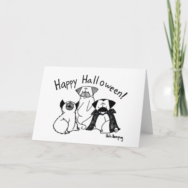 Carte Monstres de carlin de Halloween (Devant)