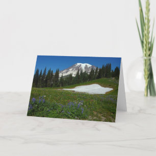 Carte Mont Rainier, Fleurs sauvages et Neige