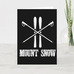 Carte Mont Snow Ski Skieur Poteaux de Ski Nordique Desce