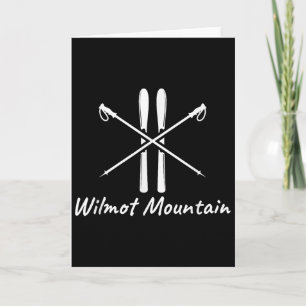Carte Montagne Wilmot Illinois Ski Pôles de ski Hiver V