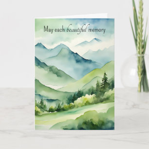 Carte Montagnes aquarelle Sympathie