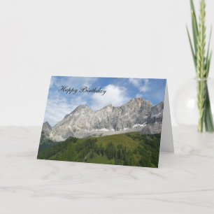 Carte Montagnes autrichiennes pour Anniversaire