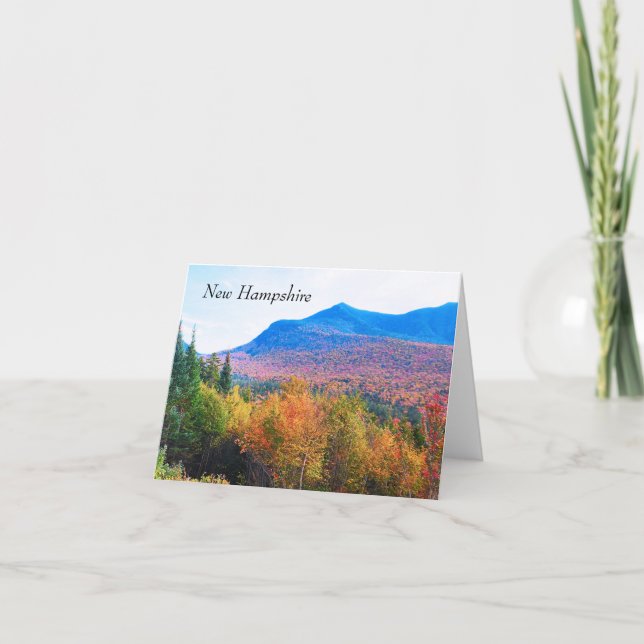 Carte Montagnes d'automne du New Hampshire (Devant)