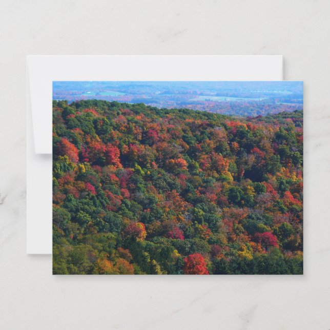 Carte Montagnes des Appalaches à l'automne (Devant)
