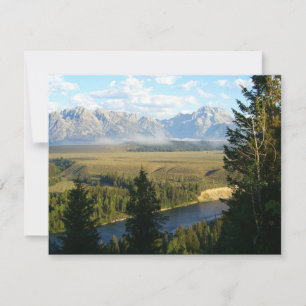 Carte Montagnes et rivière de Jackson Hole