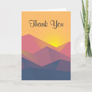 Carte Montagnes Rustiques Merci minimaliste géométrique