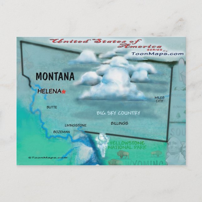 Carte Montana USA (Devant)