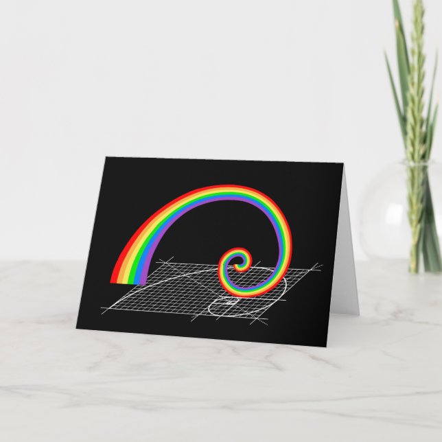 Carte Montée de l'arc-en-ciel de la spirale de Fibonacci (Devant)