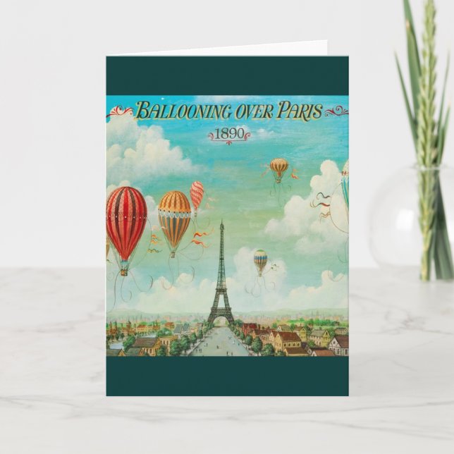 Carte Monter en ballon au-dessus de l'illustration de (Devant)