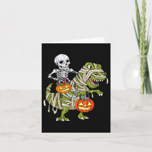 Carte Monter Mummy Dinosaur T Rex Halloween Funny Pumpki