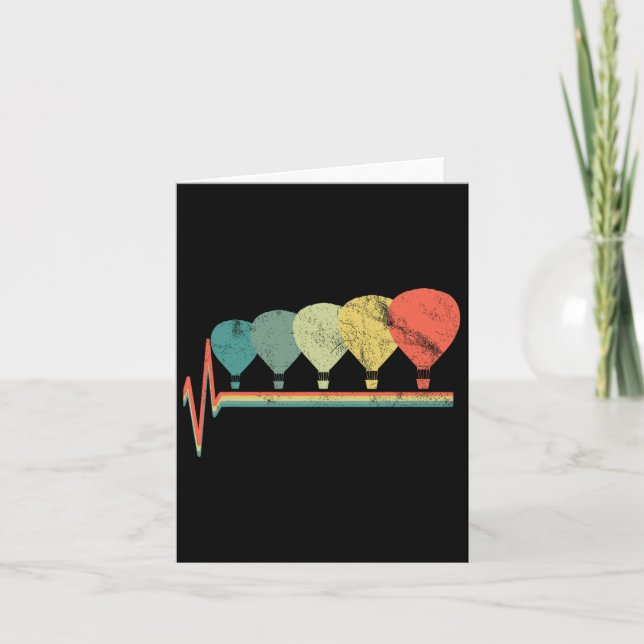 Carte Montgolfière Vintage Fly Pilote Aviateur  (Devant)