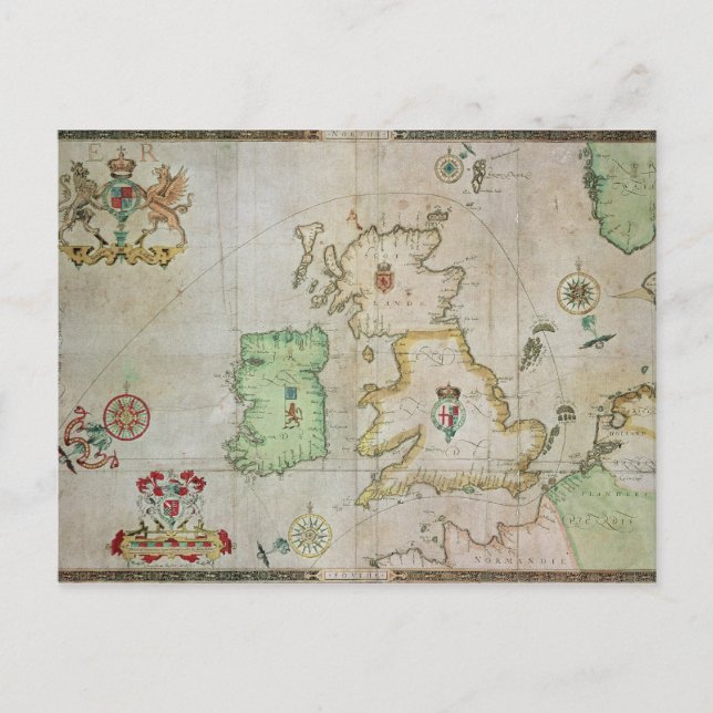 Carte montrant l'itinéraire de la flotte Armada (Devant)