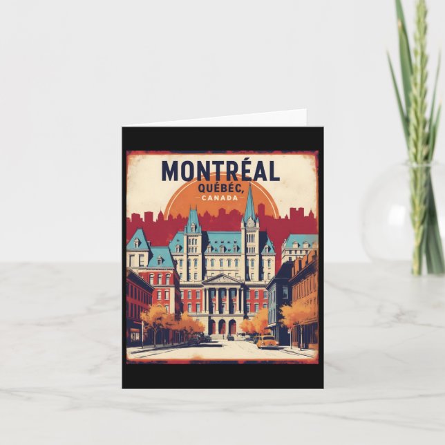 Carte Montréal Québec Canada années 1950 Voyage Tourisme (Devant)