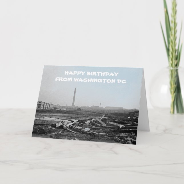 CARTE MONUMENT LINCOLN DE WASHINGTON DC DEBRIS 1918 (Devant)