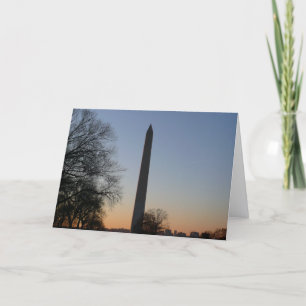 Carte Monument Washington au coucher du soleil à DC