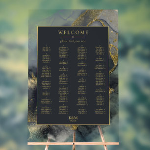 Carte Moody Ink Charcoal Gold Seating ID988