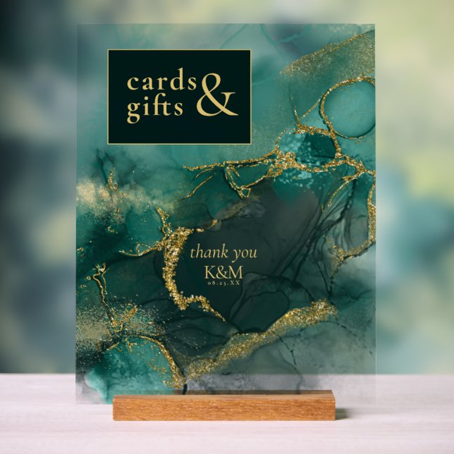 Carte Moody Ink Emerald Gold Card & Gifts ID988 (Neutre)
