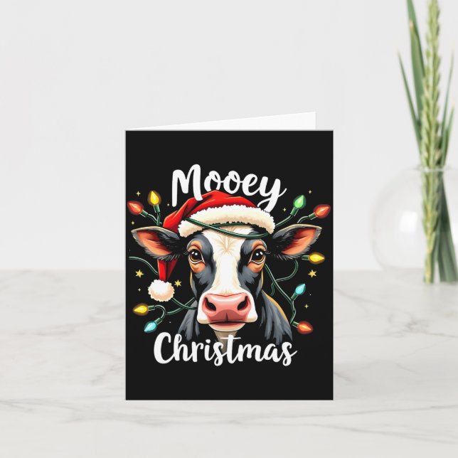 Carte Mooey Christmas Funny Xmas Cow Cattle Lovers  (Devant)