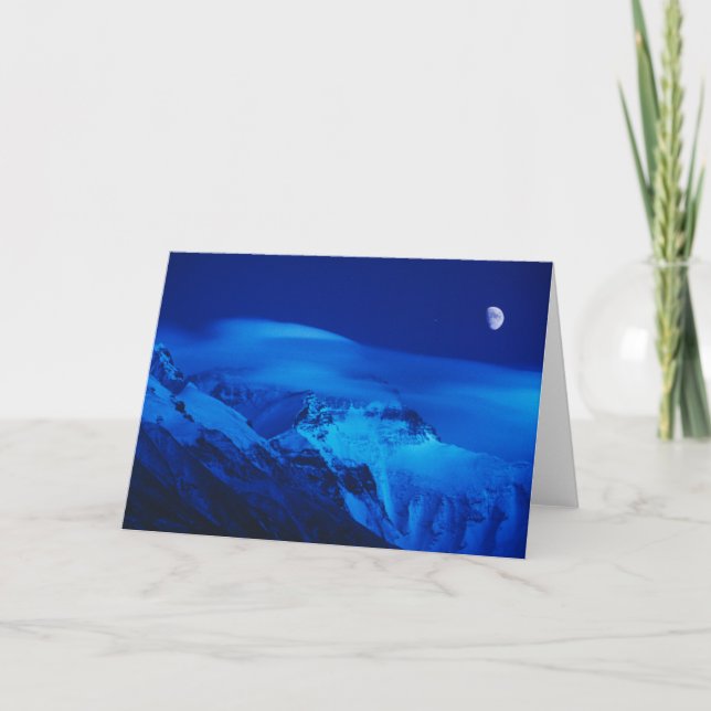 Carte Moon Over Mt. Everest Tibet, China (Devant)