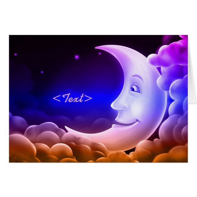 Carte Moonlight Memories Moon Note (Devant Horizontal)