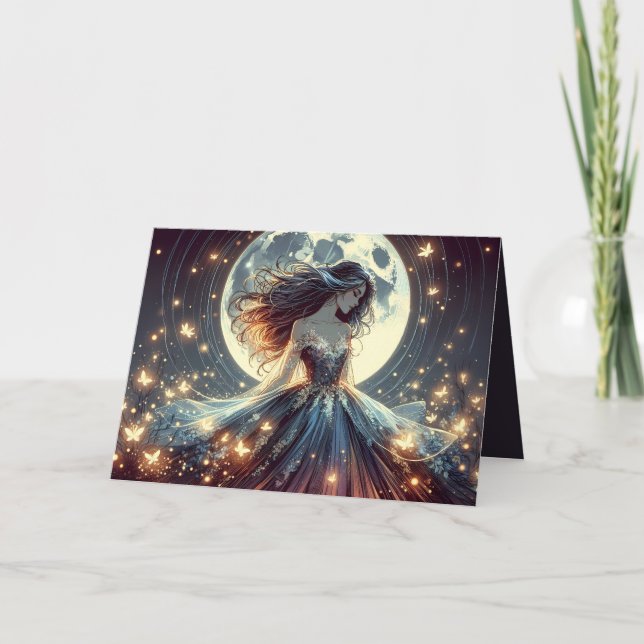 Carte Moonlit Butterfly Enchantress Fantasy (Devant)