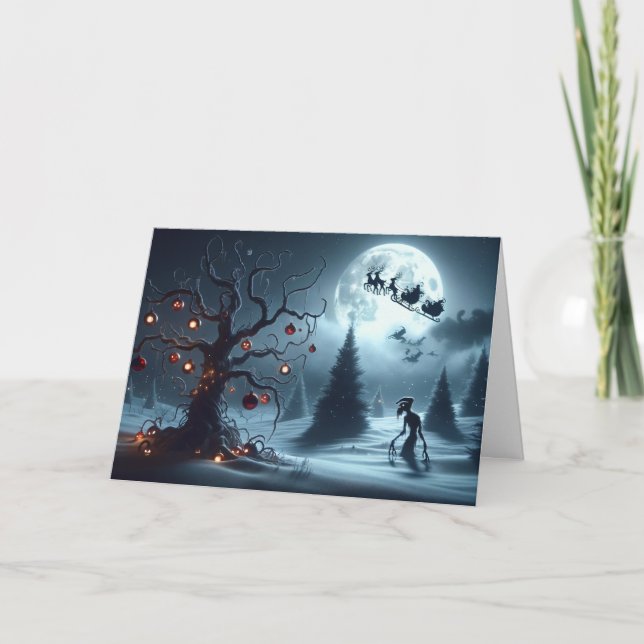 Carte Moonlit Mystique : Un vol de vacances Éffrayant (Devant)